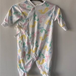 Colorful Footprint Kids One Piece